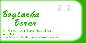 boglarka berar business card